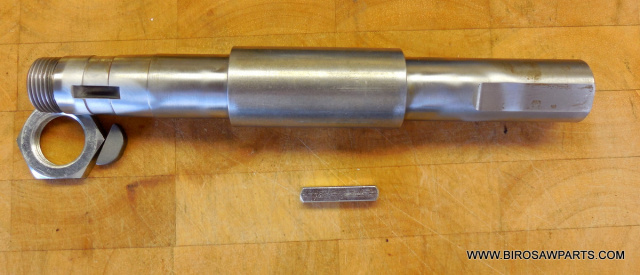 Lower Shaft with Keys & Nut for Biro 33 Meat Saws. Replaces 16361