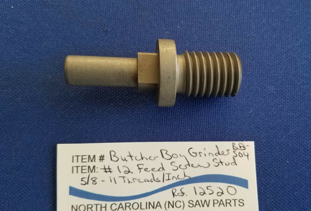 #12 Feed Screw Stud for Butcher Boy TCA12 Meat Grinders. Replaces 12520